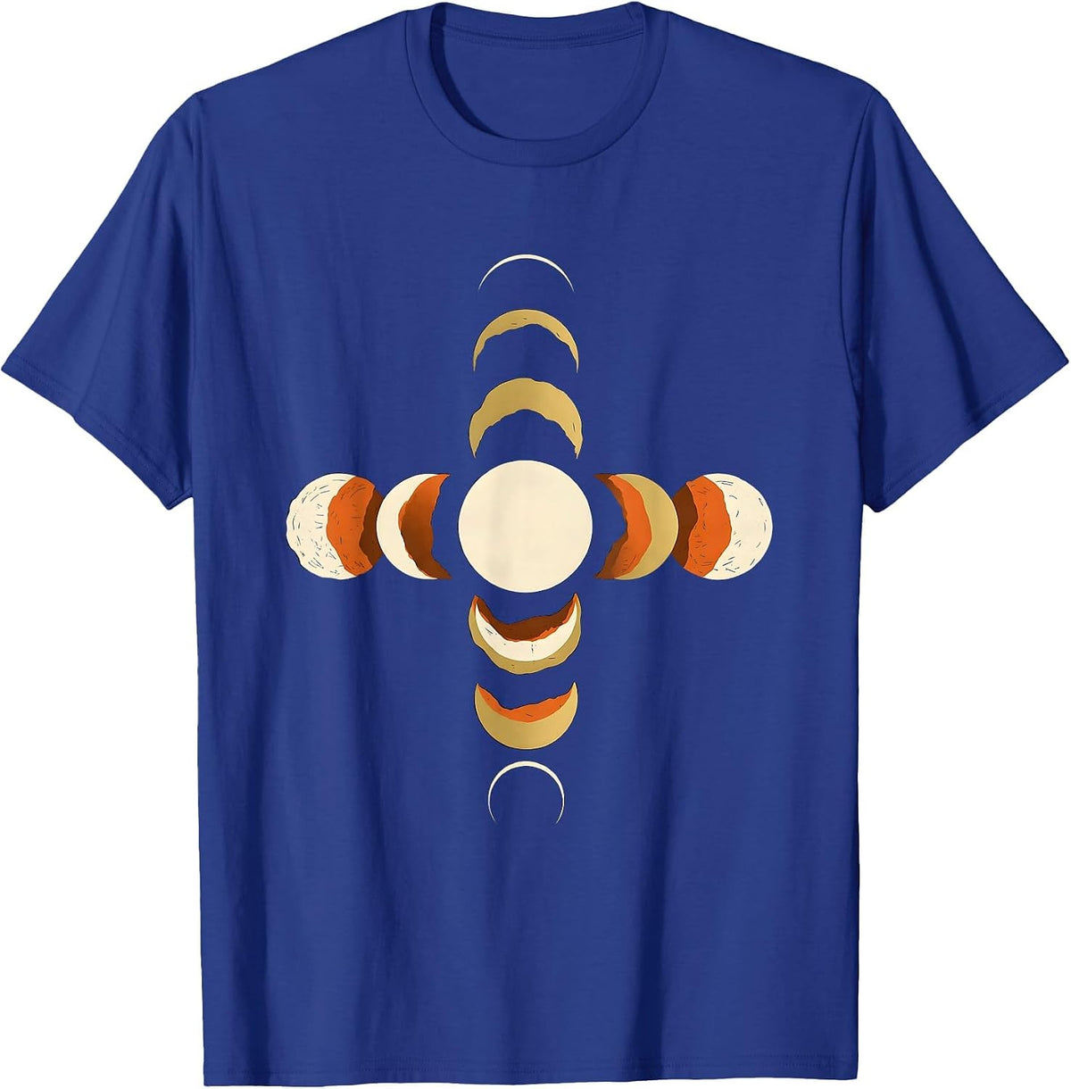 Lunar Phase Hourglass Astronomy Celestial Enthusiast T-Shirt - Royal Blue