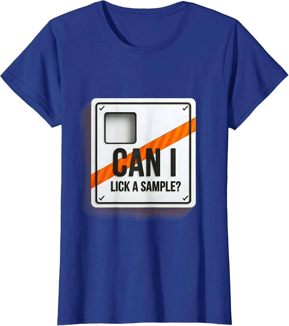 Women's Can I Lick A Sample Funny Periodic Table Science Teacher T-Shirt - Royal Blue