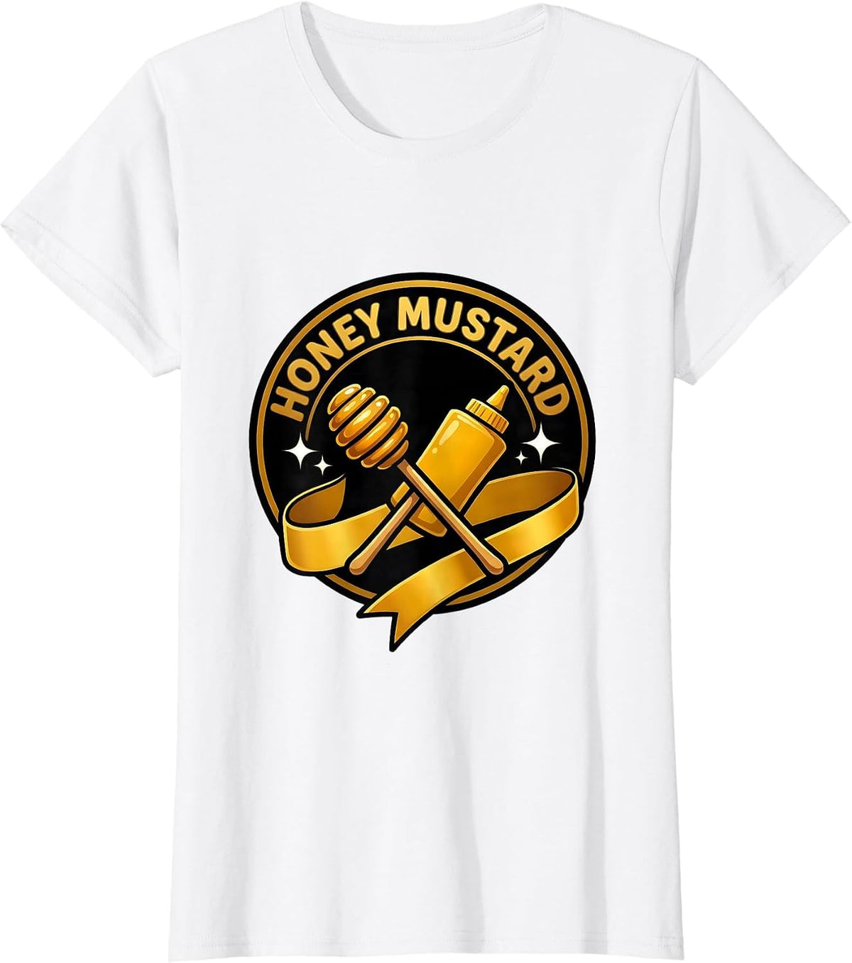 HONEY MUSTARD Cartoon Halloween Condiment Group Costume T-Shirt - White
