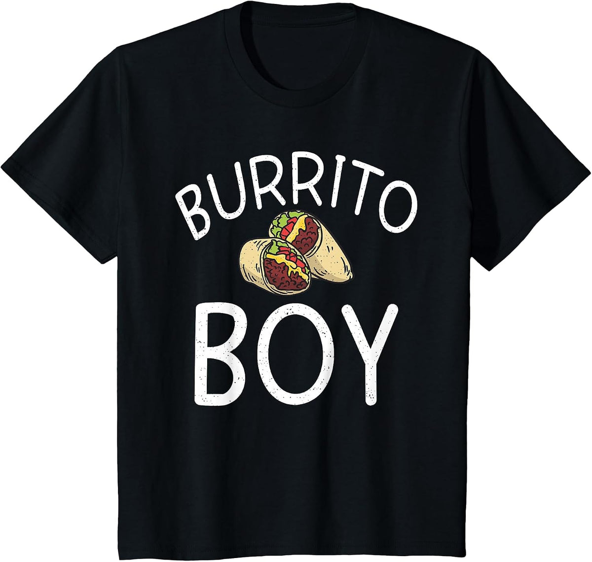 Burrito Boy Food Mexican T-Shirt - Black