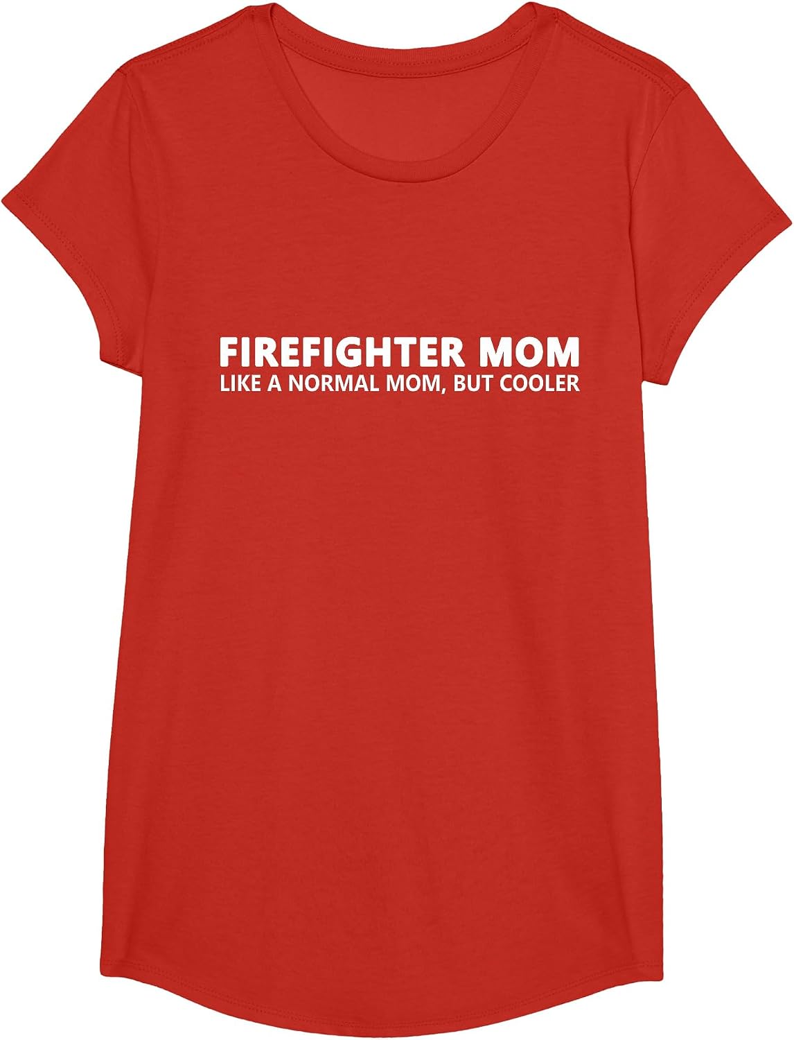 Firefighter Mother Firefighter Mom T-Shirt - Girls Red