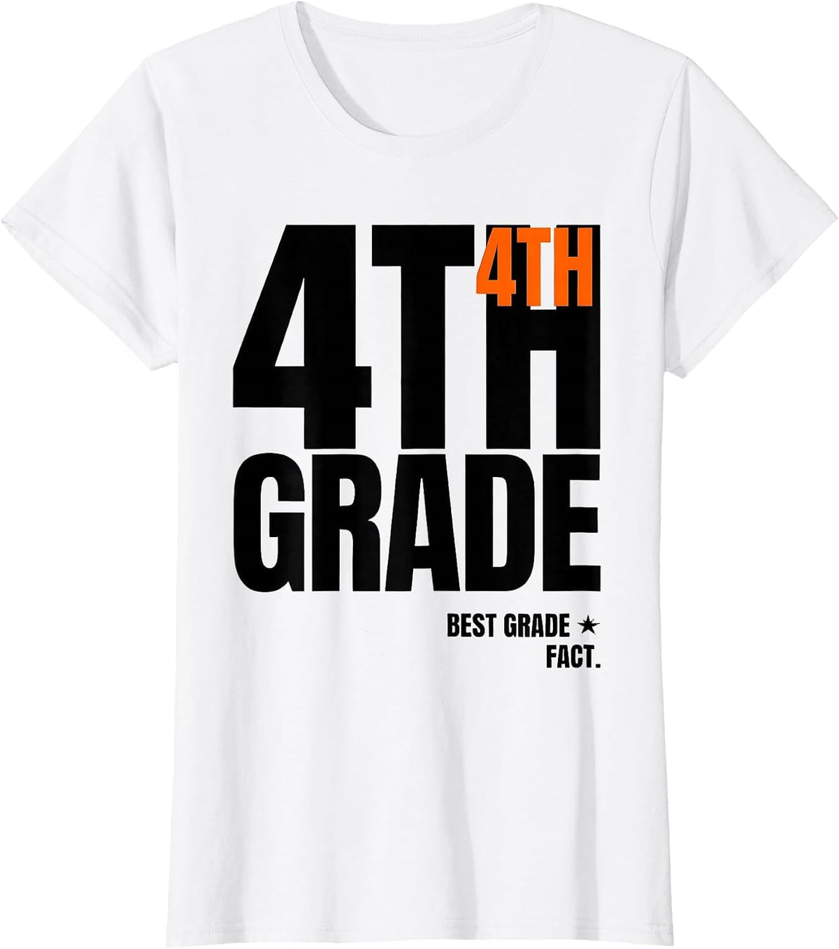 4th Grade Best Grade Fact Fourth Grade Teacher Back T-Shirt - White
