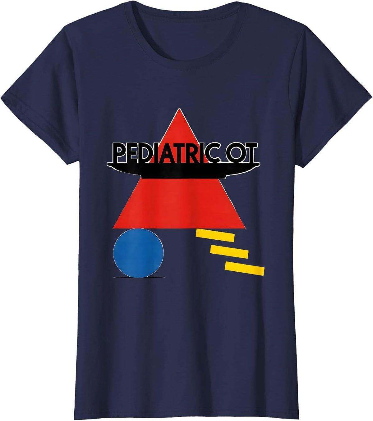Women's Pediatric OT Bauhaus Modernist Occupational Therapist Gift T-Shirt - Navy Blue
