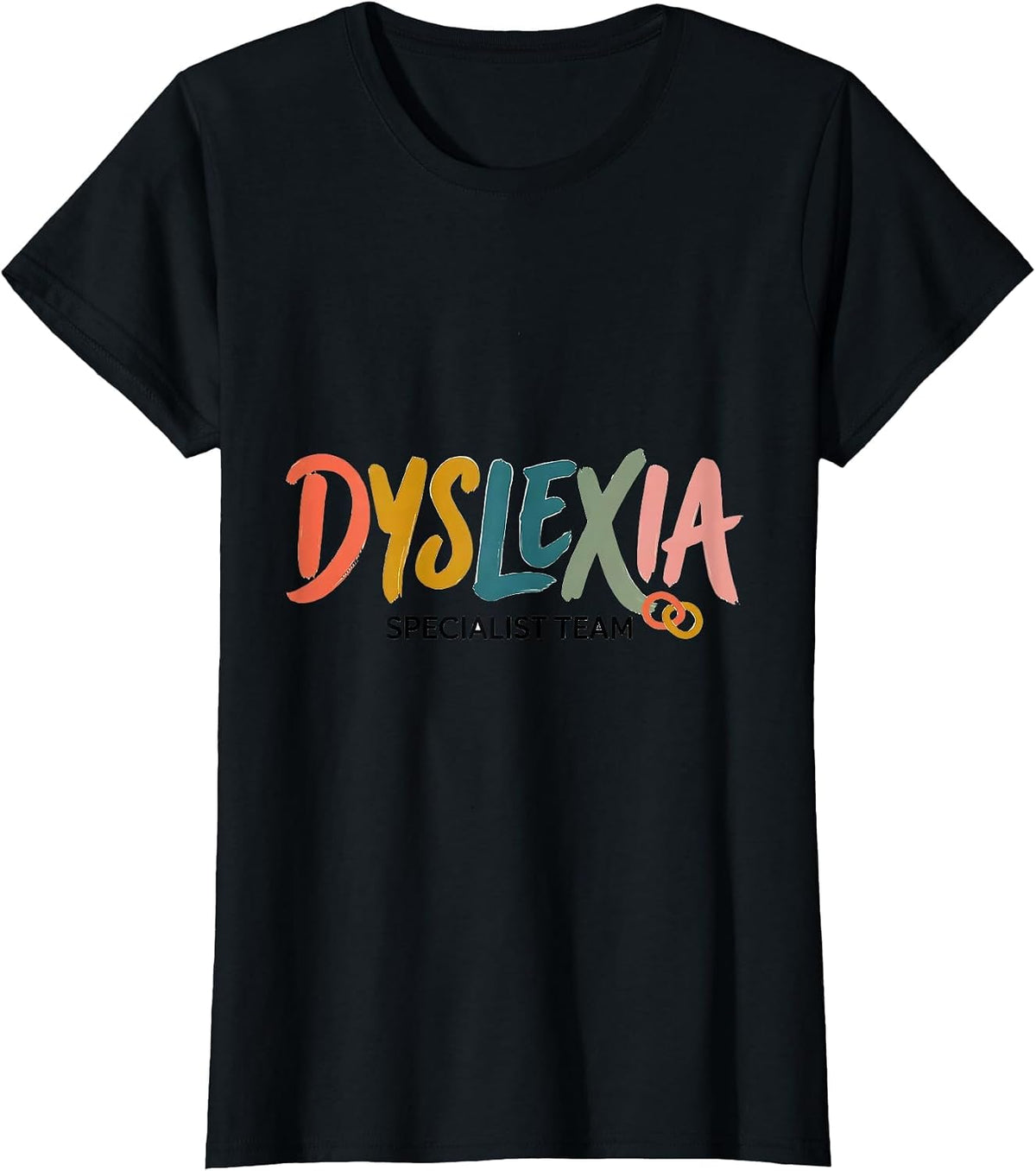 Dyslexia Specialist Team Dyslexia Teacher Squad Awareness T-Shirt - Black