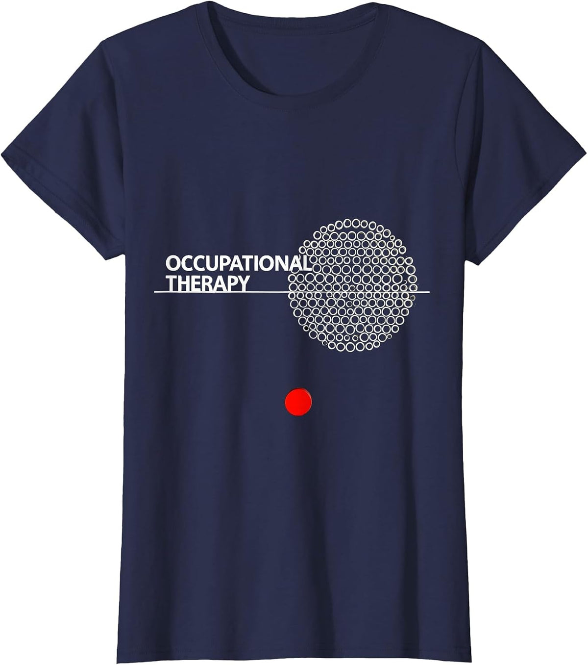 Women's Occupational Therapy Funny OT Therapist Work Wear T-Shirt - Navy Blue
