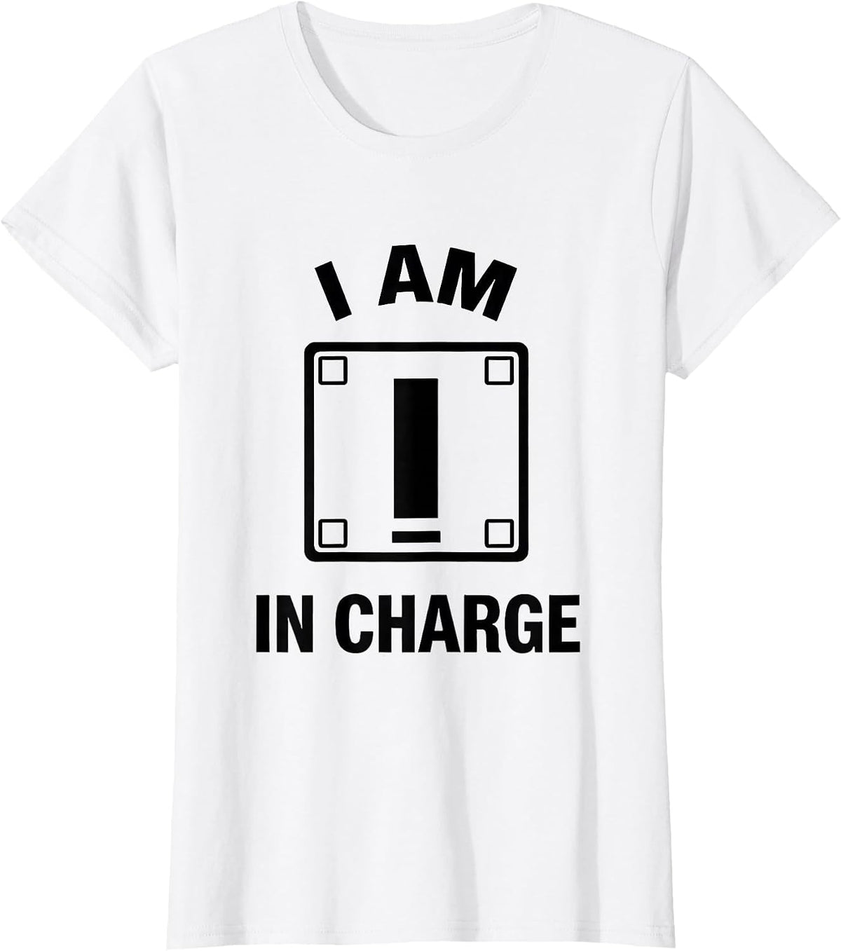 I Am In Charge Funny Chemistry Pun Science Humor T-Shirt - White