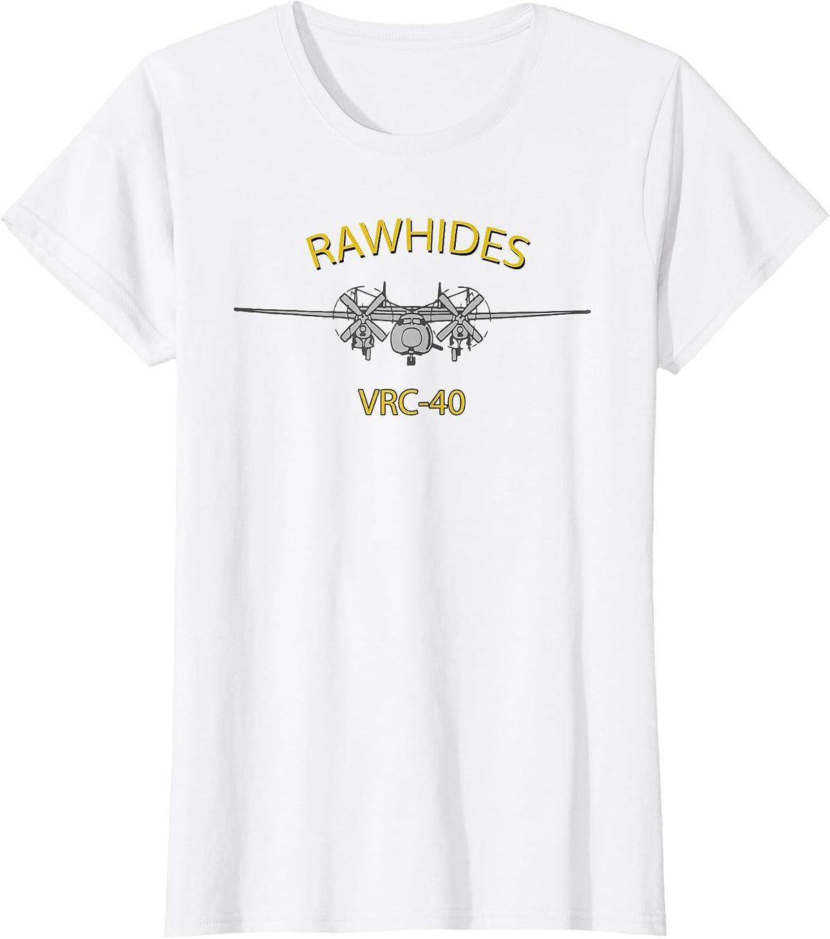 VRC-40 Rawhides C-2 Greyhound Airplane Squadron T-Shirt T-Shirt - White
