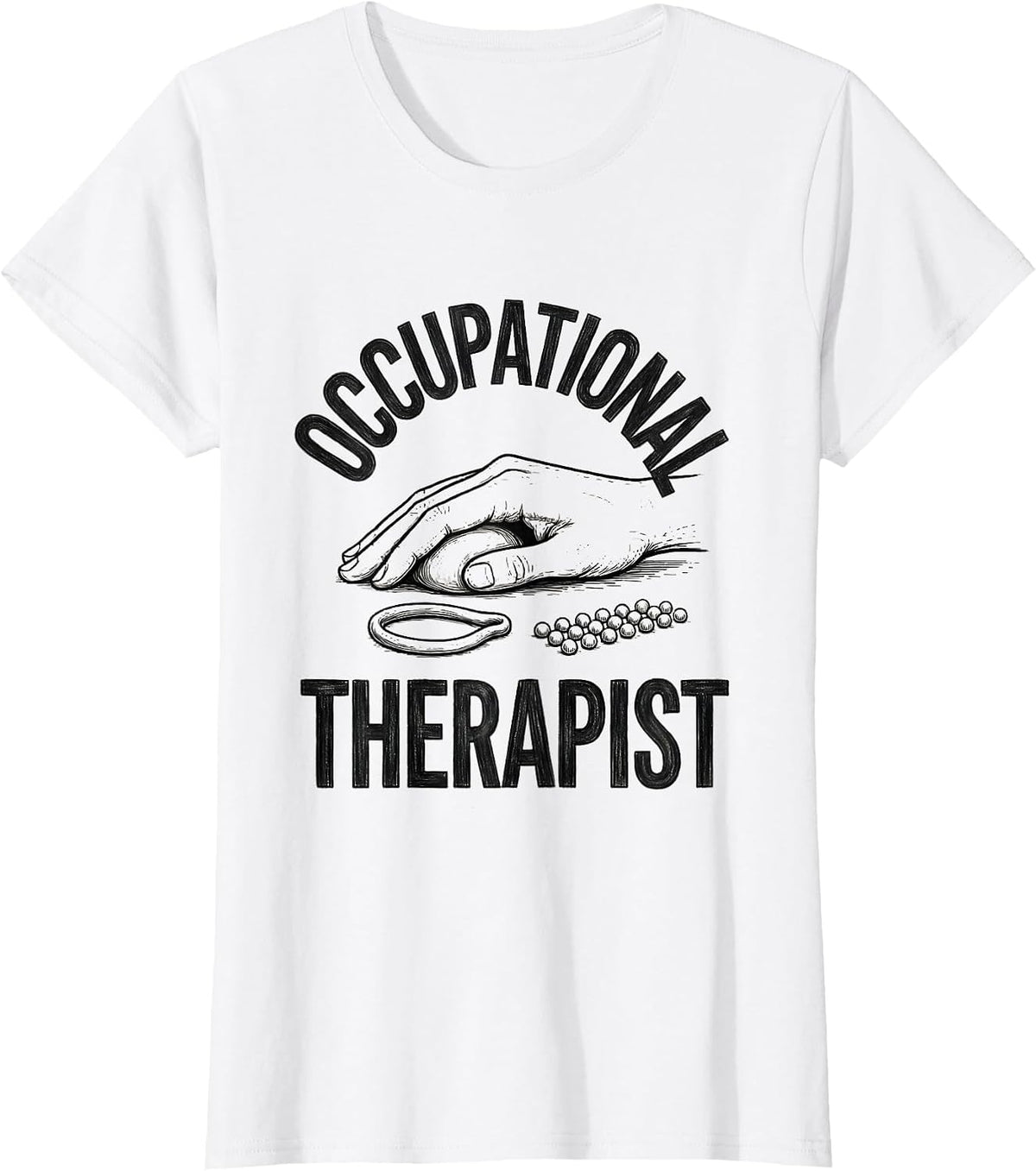 Occupational Therapist Retro Line Art OT Month Gift T-Shirt - White