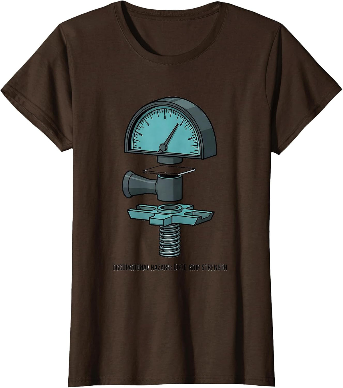 Women's Occupational Hazard: Elite Grip Strength Physical Therapist T-Shirt - Brown