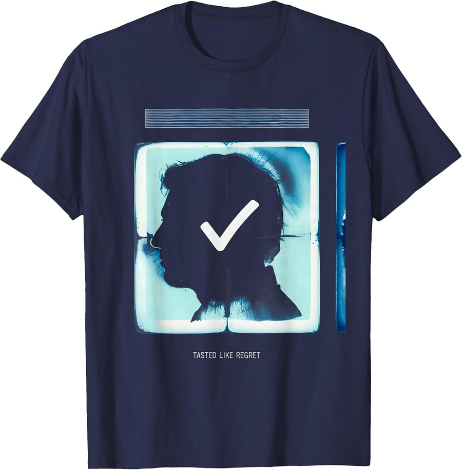 Tasted Like Regret Cyanotype Periodic Table Chemistry T-Shirt - Navy Blue