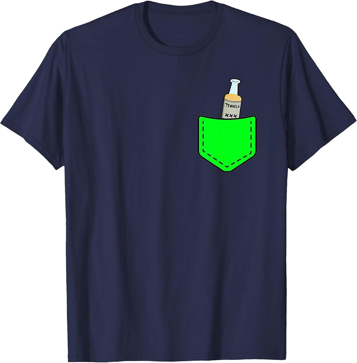 Funny Tequila Tshirt Cinco De Mayo Tees for Women Men T-Shirt - Navy Blue