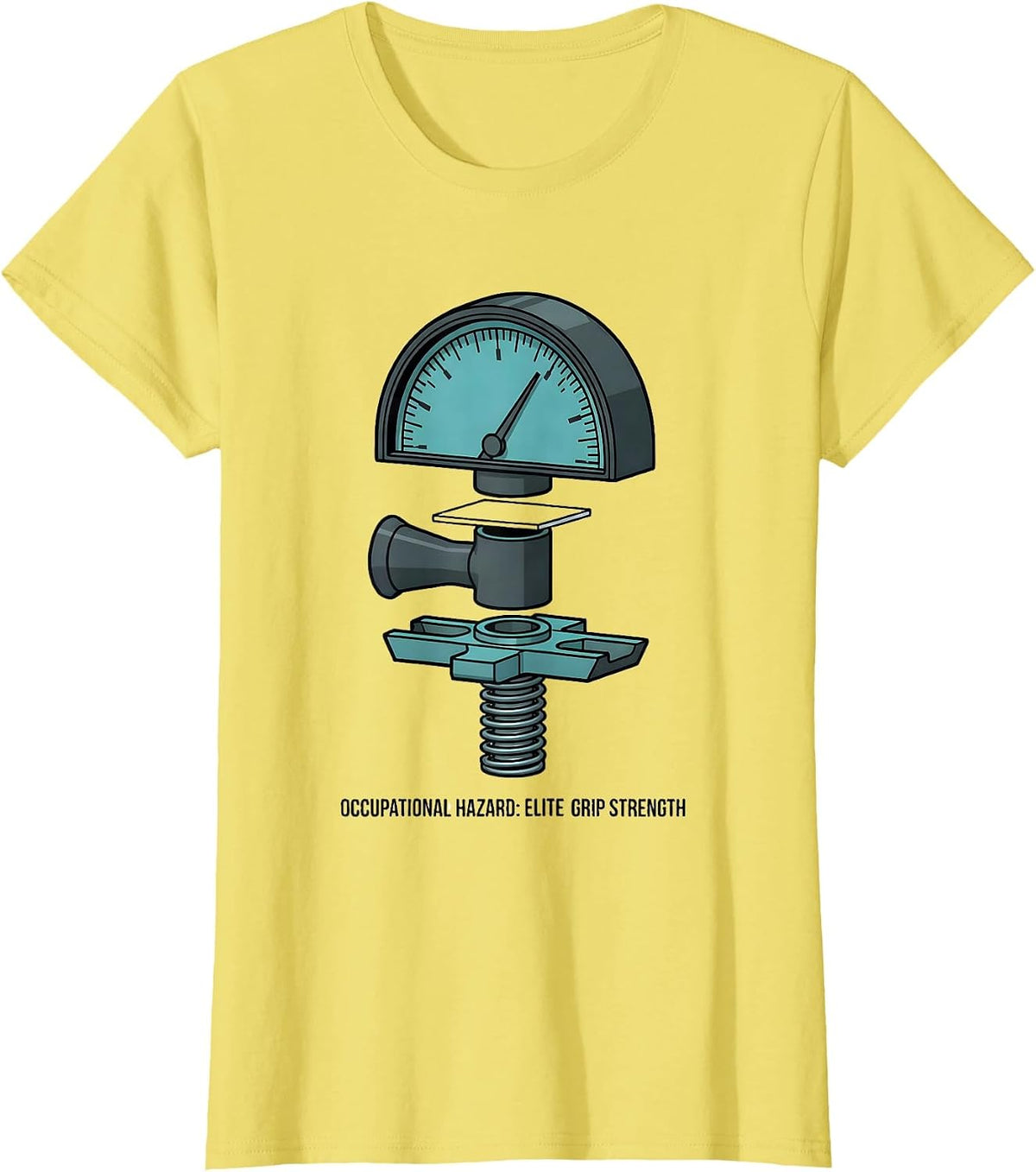 Women's Occupational Hazard: Elite Grip Strength Physical Therapist T-Shirt - Lemon Yellow