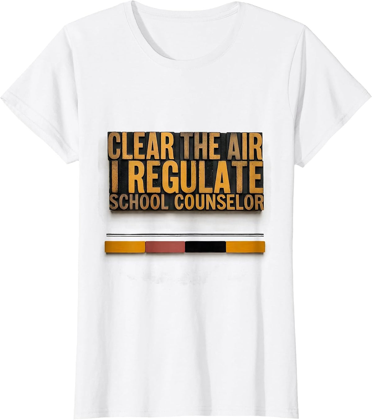 Women's Clear The Air, I Regulate School Counselor T-Shirt - White