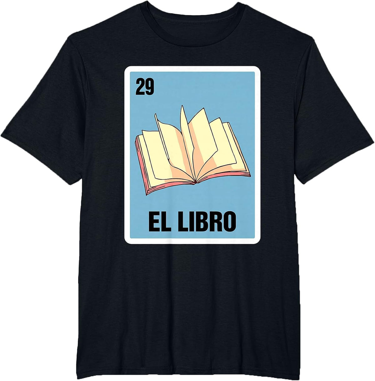 Spanish Mexicana Reading Book El Libro Mexican Bingo Card T-Shirt - Black