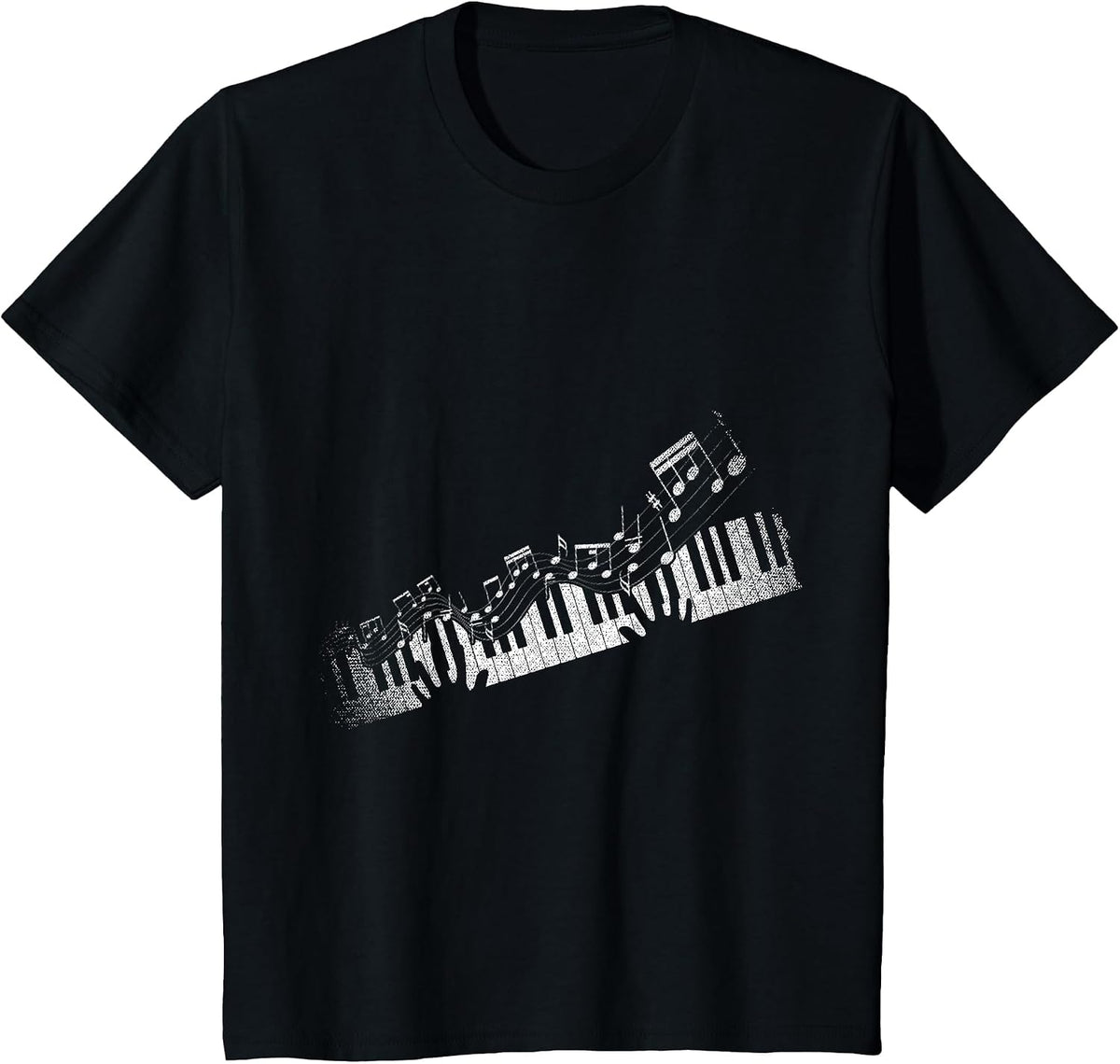 Sheet Music Piano Lovers Pianist Piano T-Shirt - Black