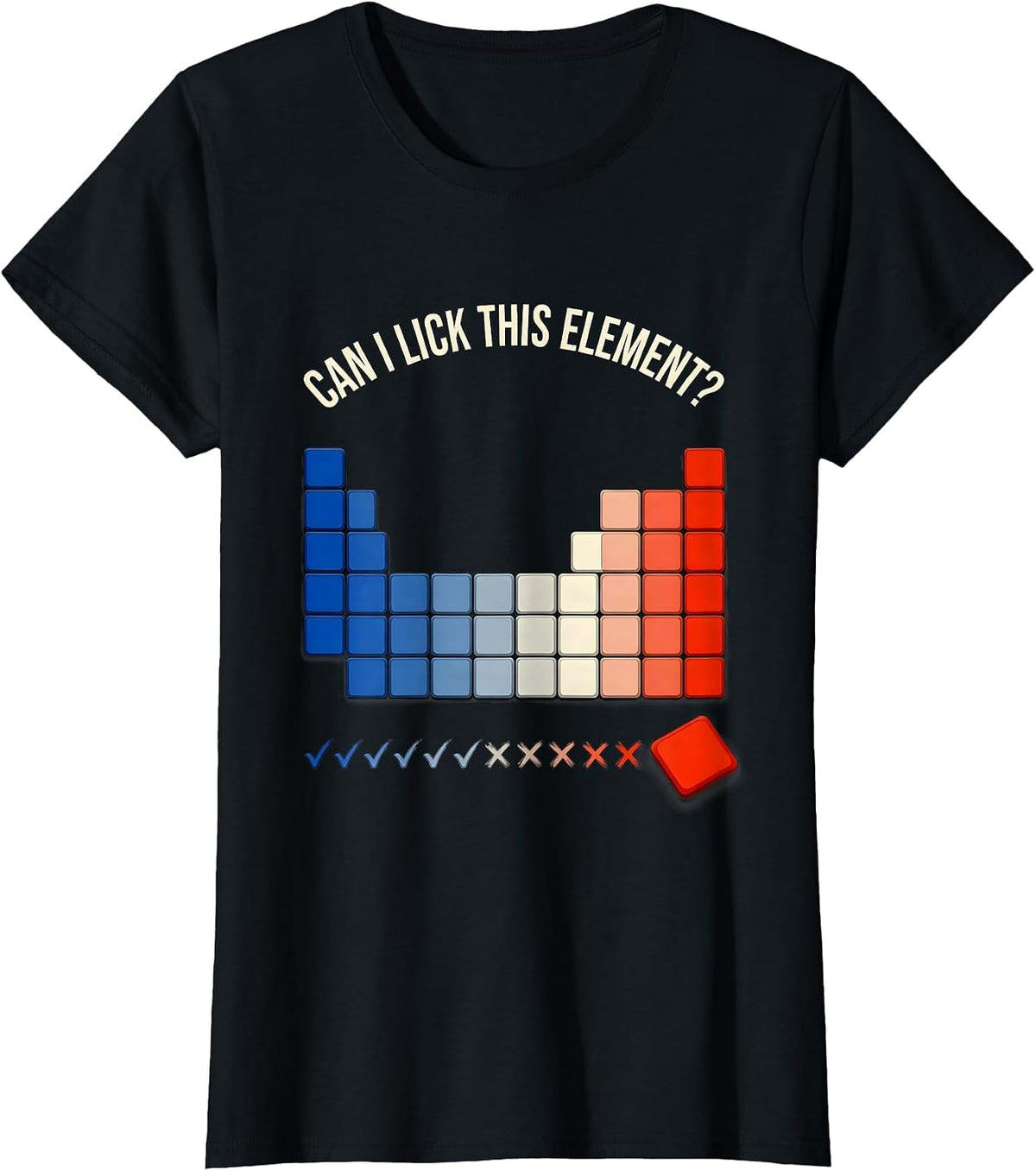 Can I Lick This Element Funny Periodic Table Science Teacher T-Shirt - Black