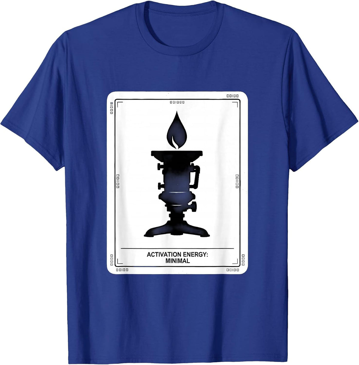 Men's Activation Energy Minimal Funny Chemistry Student Science T-Shirt - Royal Blue