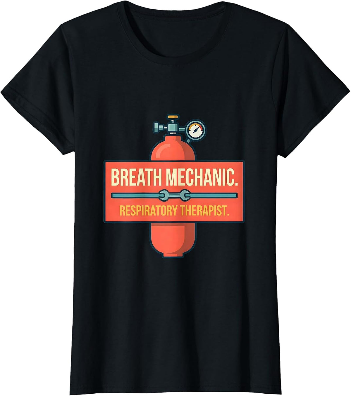 Breath Mechanic Respiratory Therapist Occupational Humor T-Shirt - Black