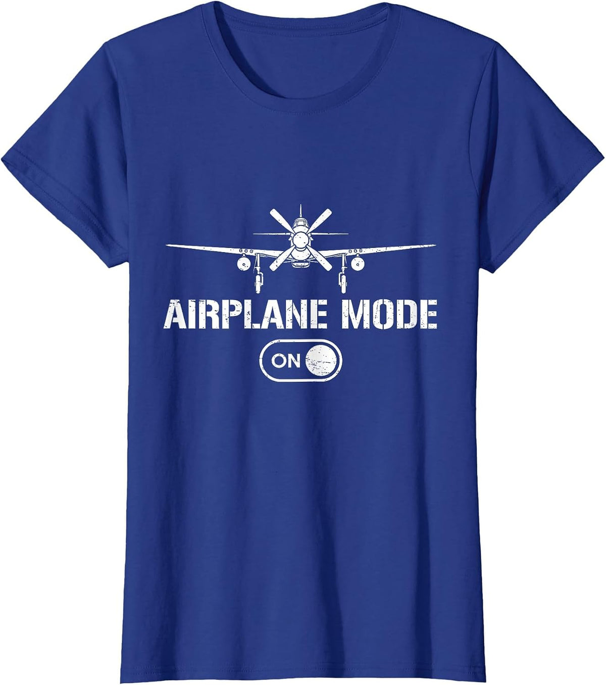 Airplane Mode Funny P-51 Mustang World War 2 Fighter Planes T-Shirt - Royal Blue