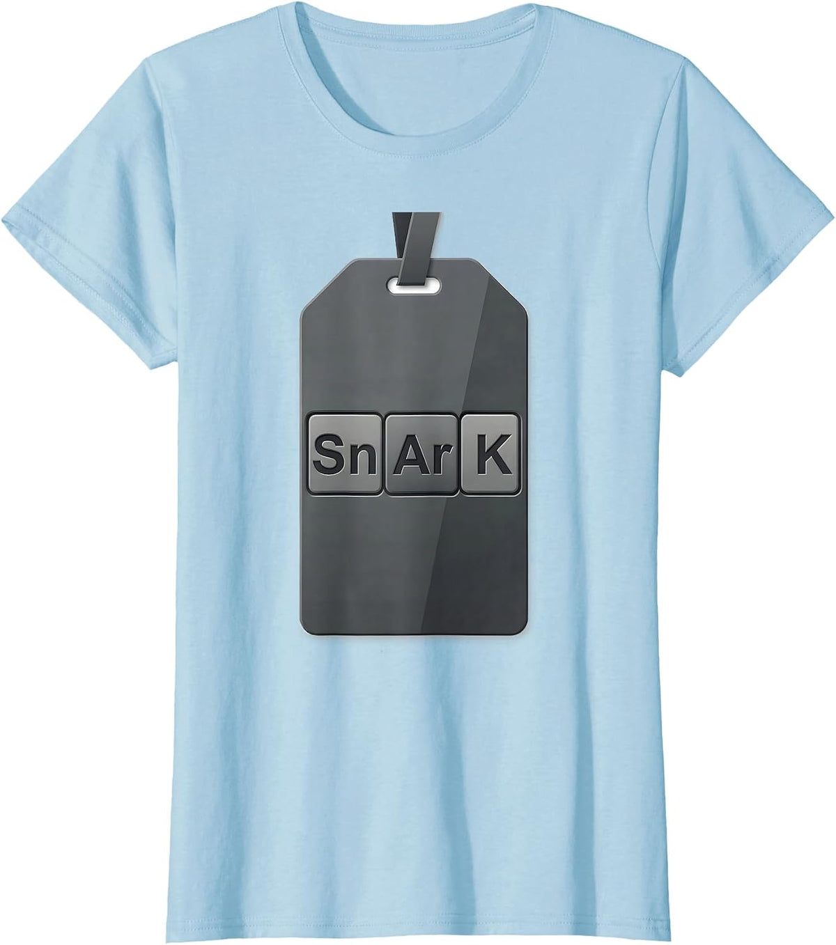 Women's Sn-Ar-K Funny Chemistry Nerd Humor Periodic Table Science T-Shirt - Baby Blue