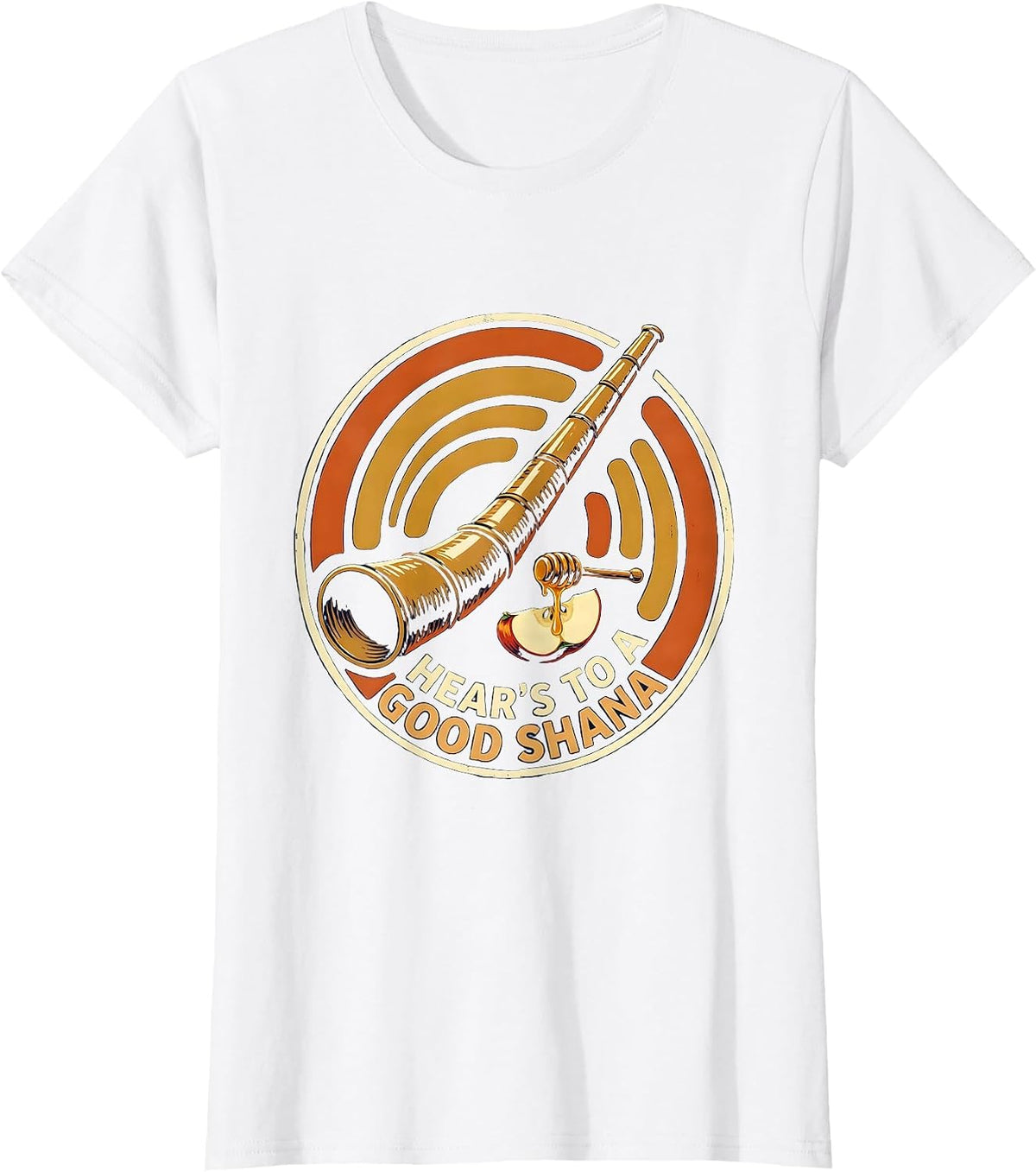 Women's Hear's To A Good Shana Funny Rosh Hashanah Jewish New Year T-Shirt - White