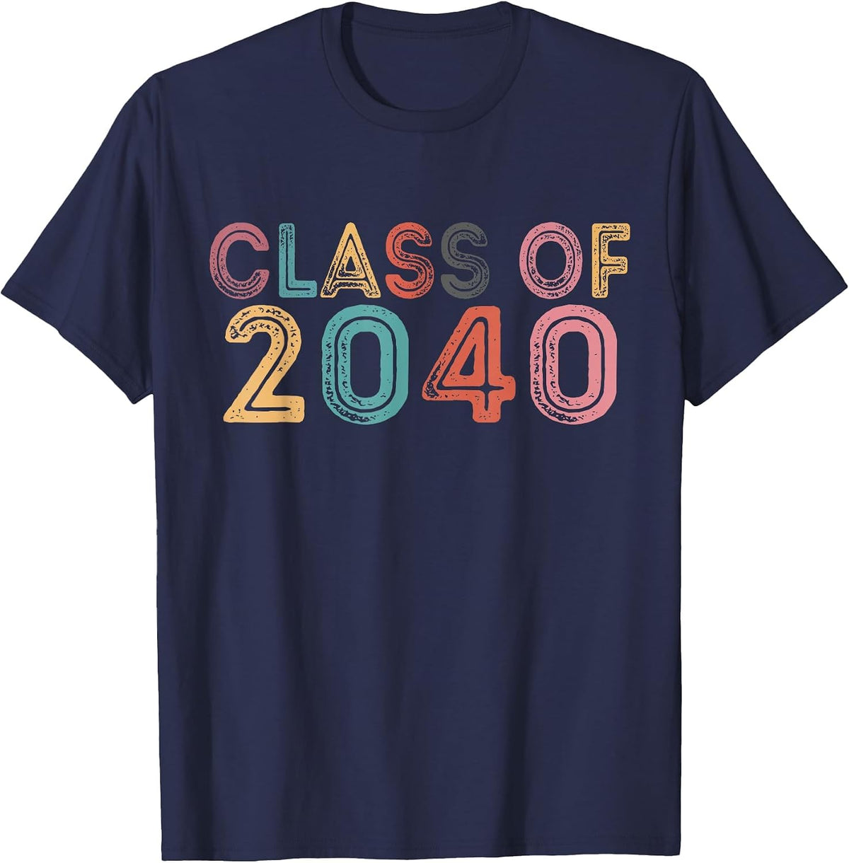 Class of 2040 Grow with Me Graduation 2040 T-Shirt - Navy Blue