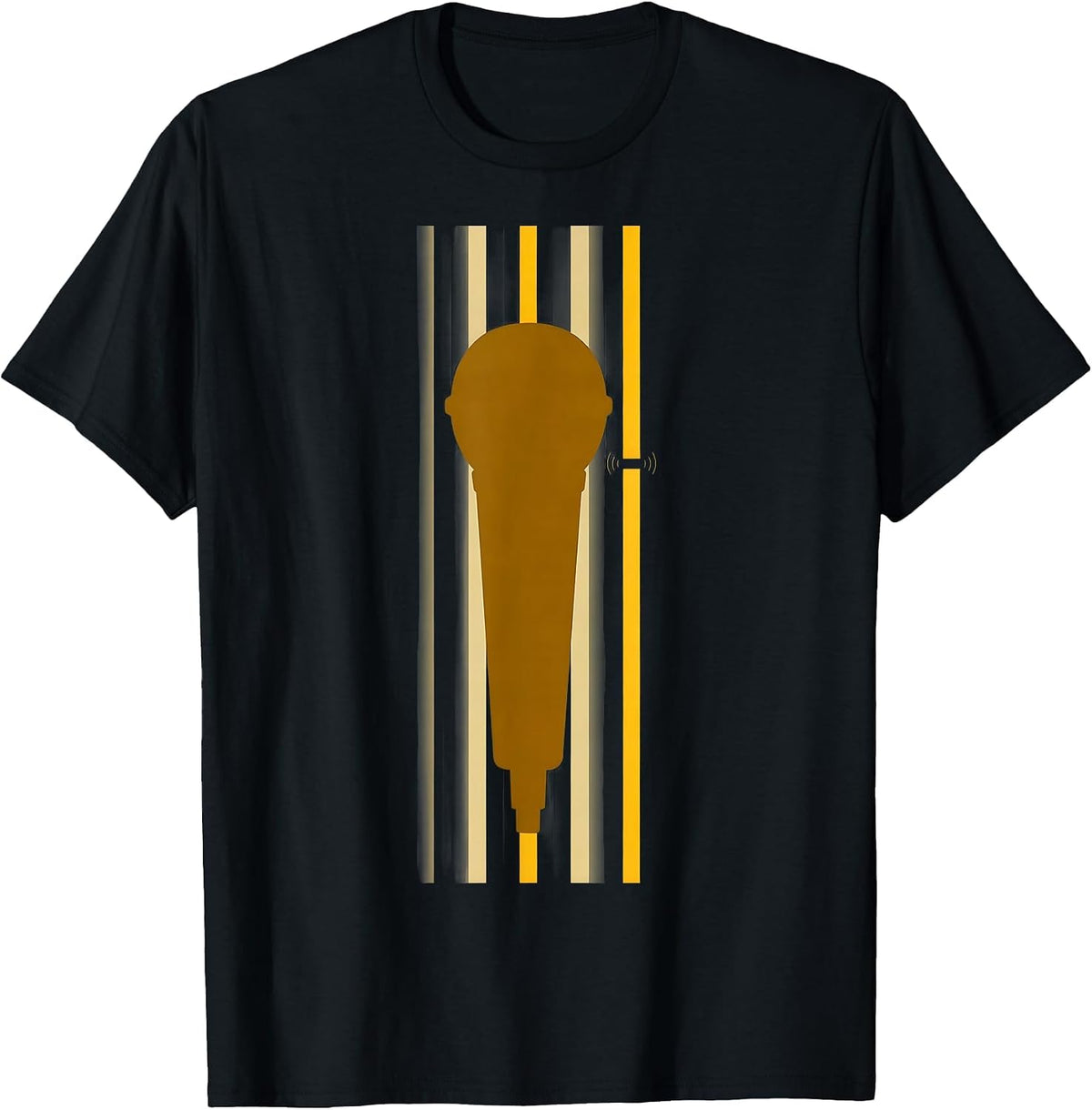 Men's Push To Talk Thin Gold Line 911 Dispatcher Tribute T-Shirt - Black