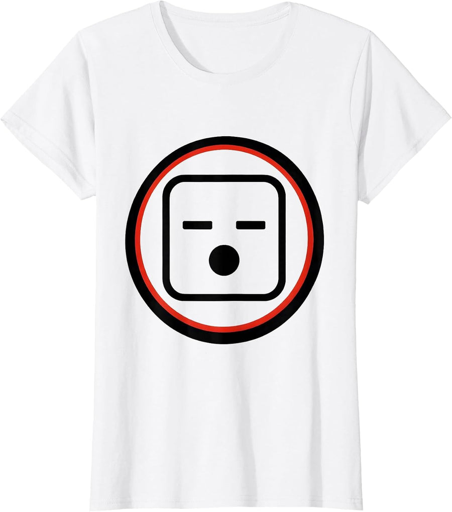 Women's Deadpan Face Periodic Table Chemistry Nerd Humor T-Shirt - White