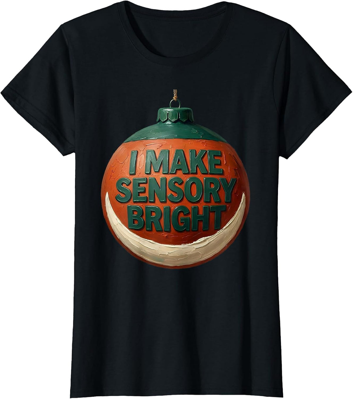 I Make Sensory Bright Occupational Therapist Christmas T-Shirt - Black