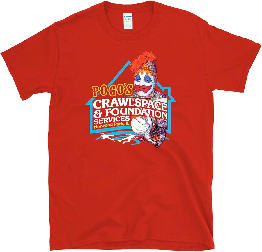 POGO'S Crawlspace & Foundation Services True Crime Fan John gacy T-Shirt - Red