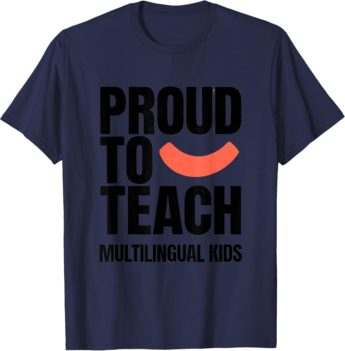 Men's Proud To Teach Multilingual Kids Bilingual Spanish Teacher T-Shirt - Navy Blue