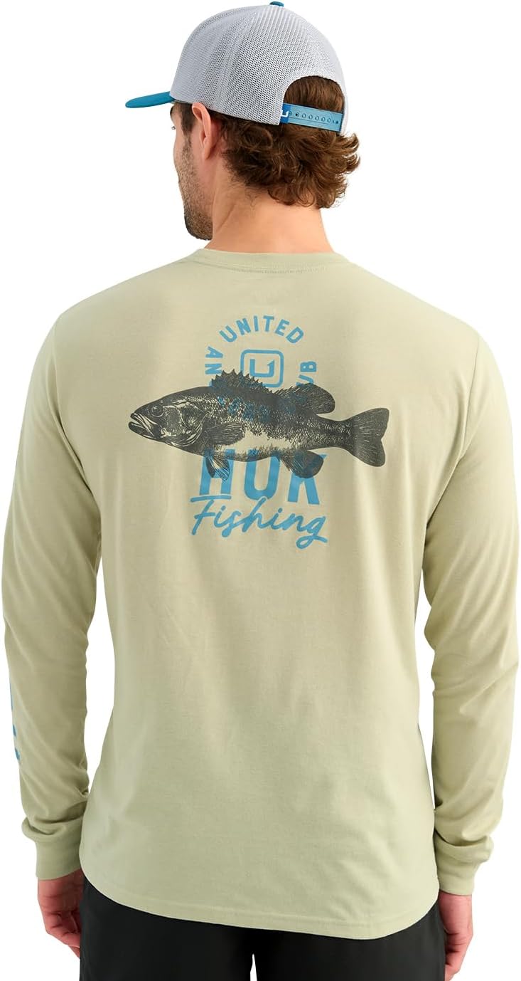 HUK Men's Performance Fishing Pocket Tee, Short Sleeve Crewneck T-Shirt with Chest Pocket, Soft Cotton Feel - United Anglers