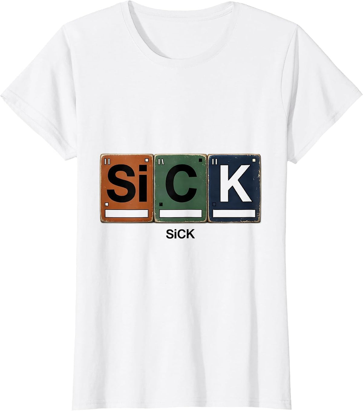 SiCK Vintage Nerdy Chemistry Pun Science Humor T-Shirt - White