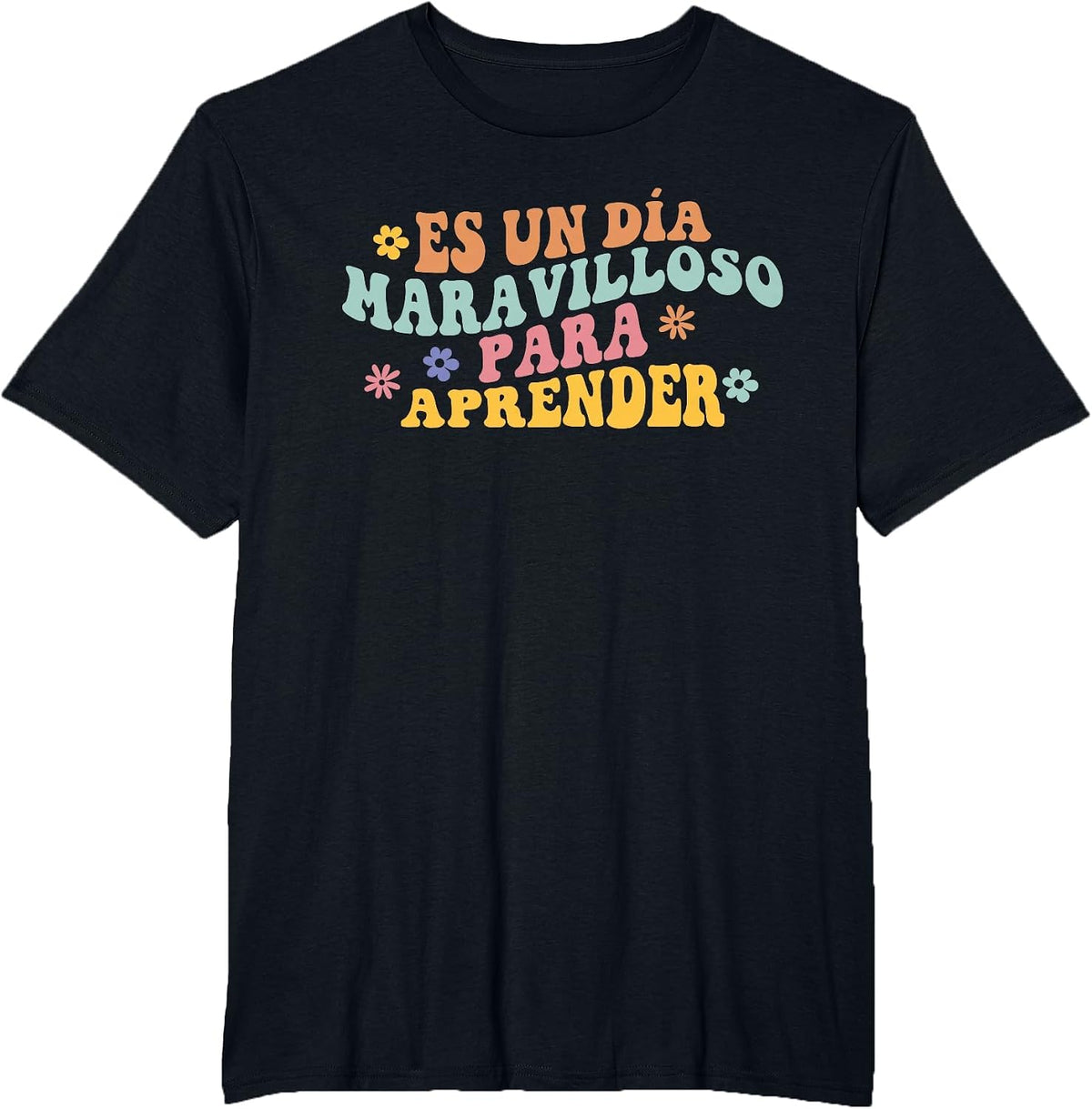 Spanish Teacher Dual Language Bilingual Teacher Cute Preppy T-Shirt - Black