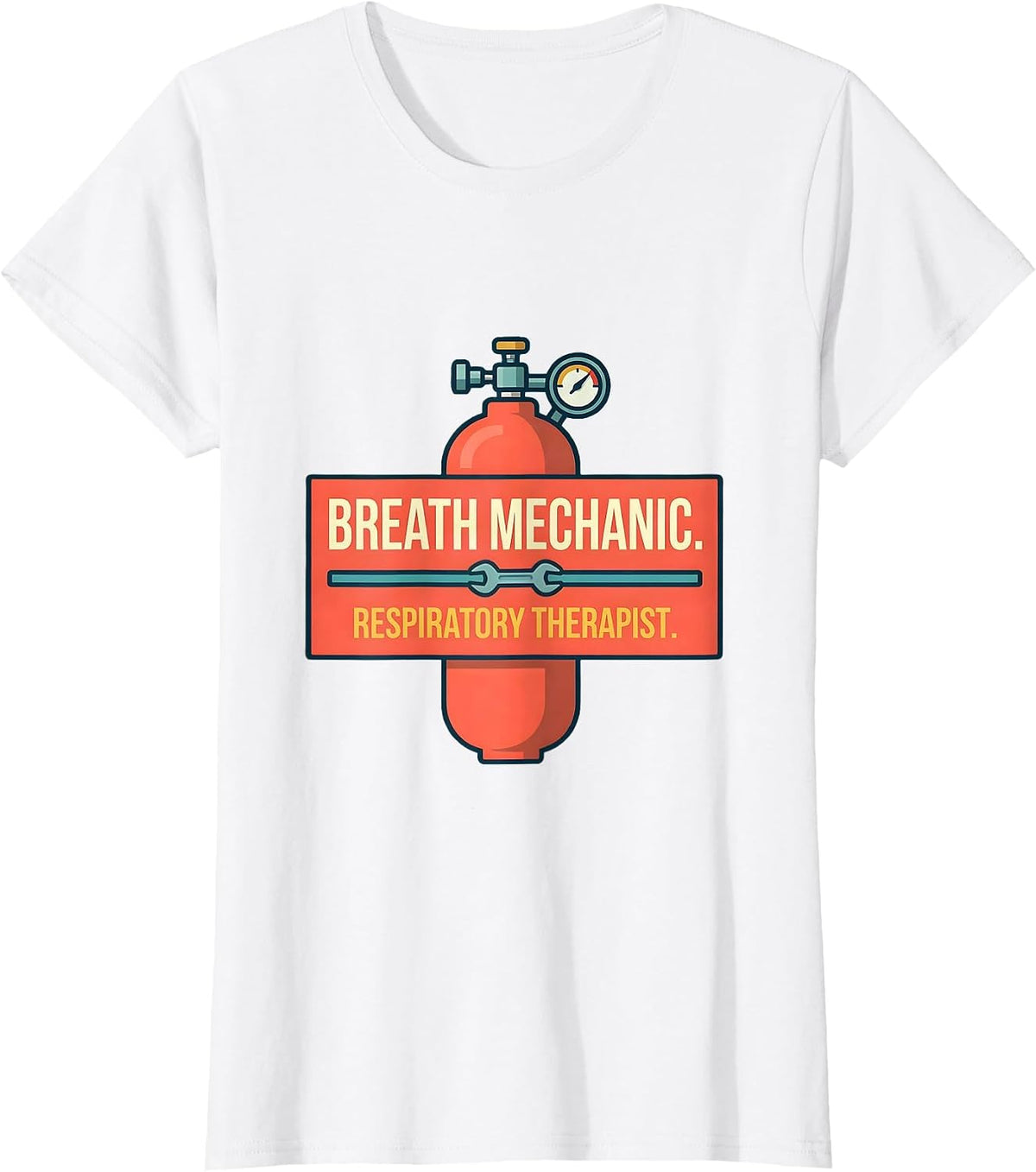 Breath Mechanic Respiratory Therapist Occupational Humor T-Shirt - White