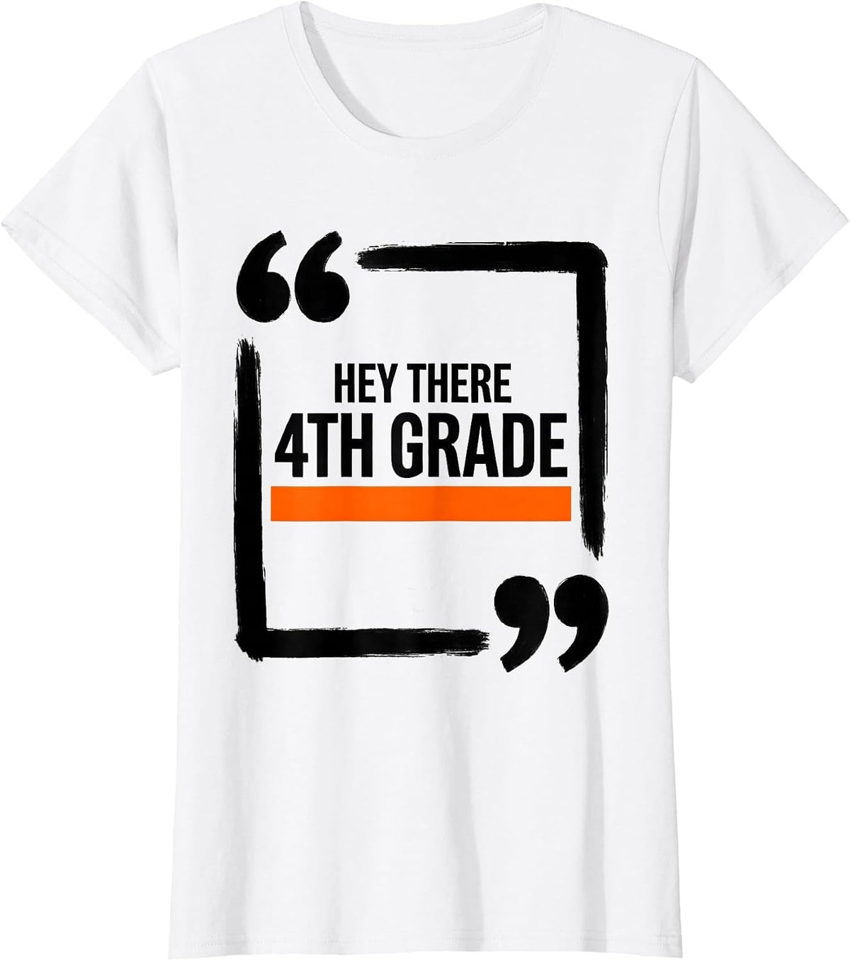 Hey There, 4th Grade Funny Back To School Teacher Crew T-Shirt - White