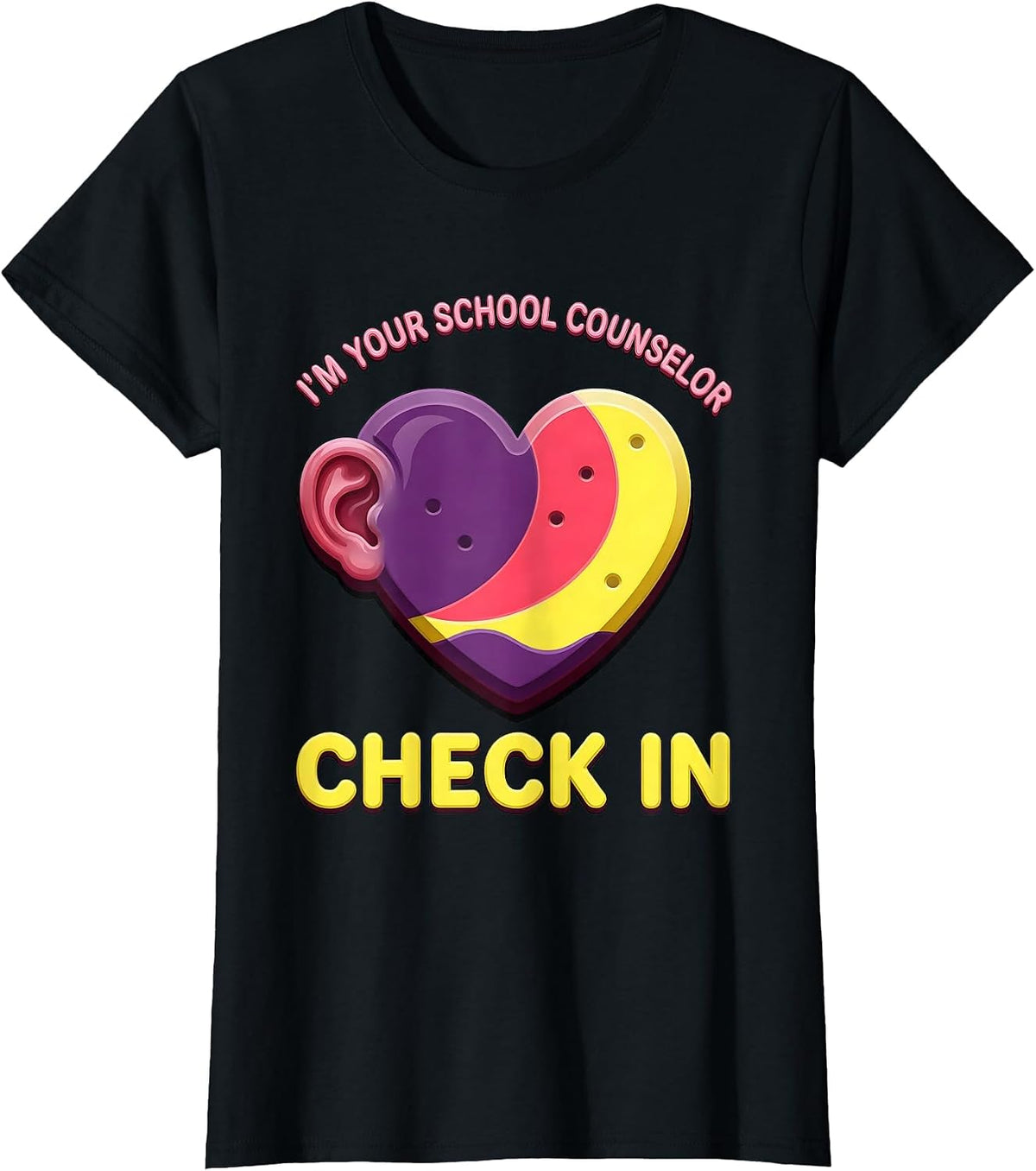 I’m Your School Counselor—Check In Funny School Counselor T-Shirt - Black