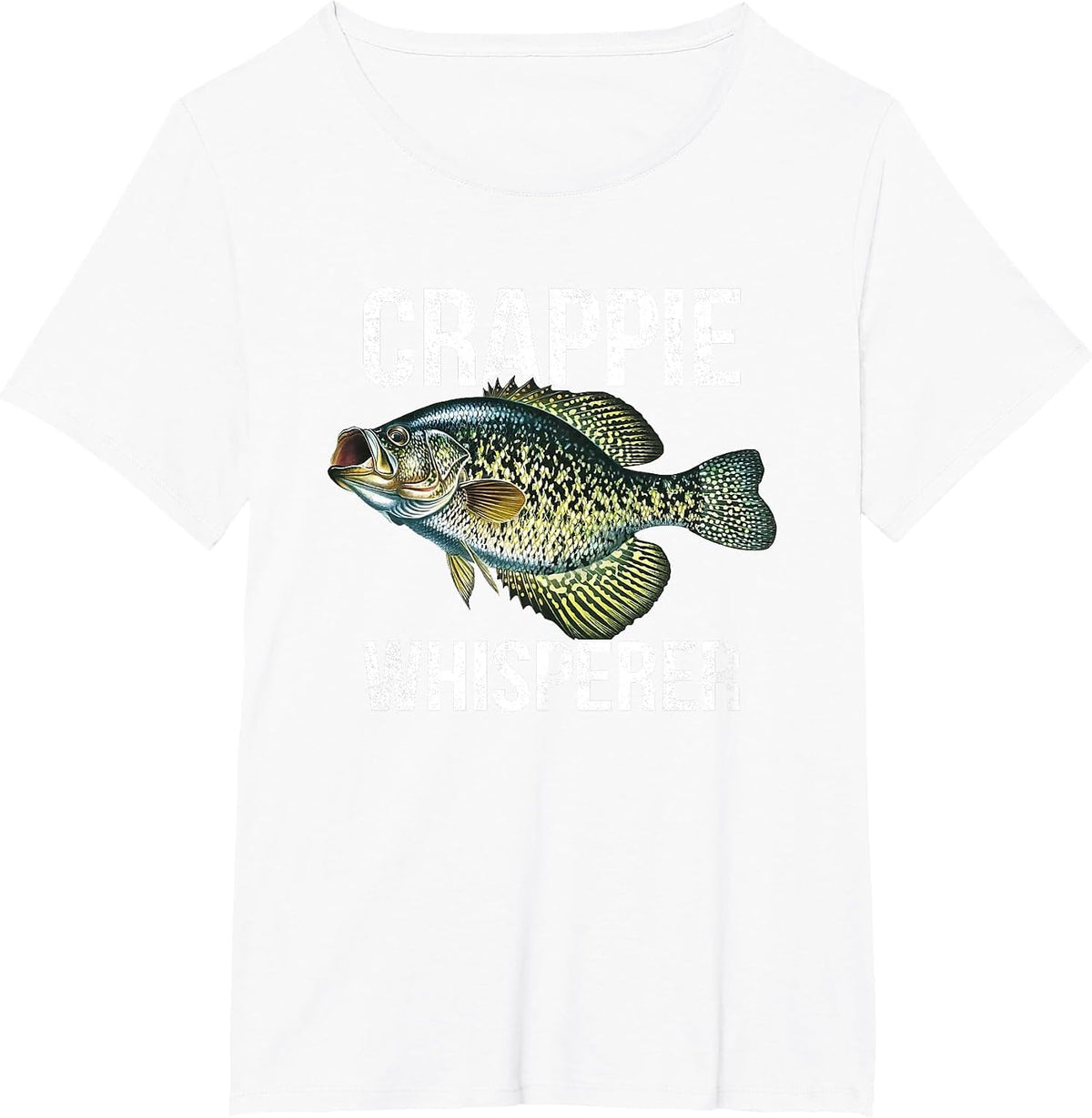 Crappie Whisperer, Crappie Fishing T-Shirt - White
