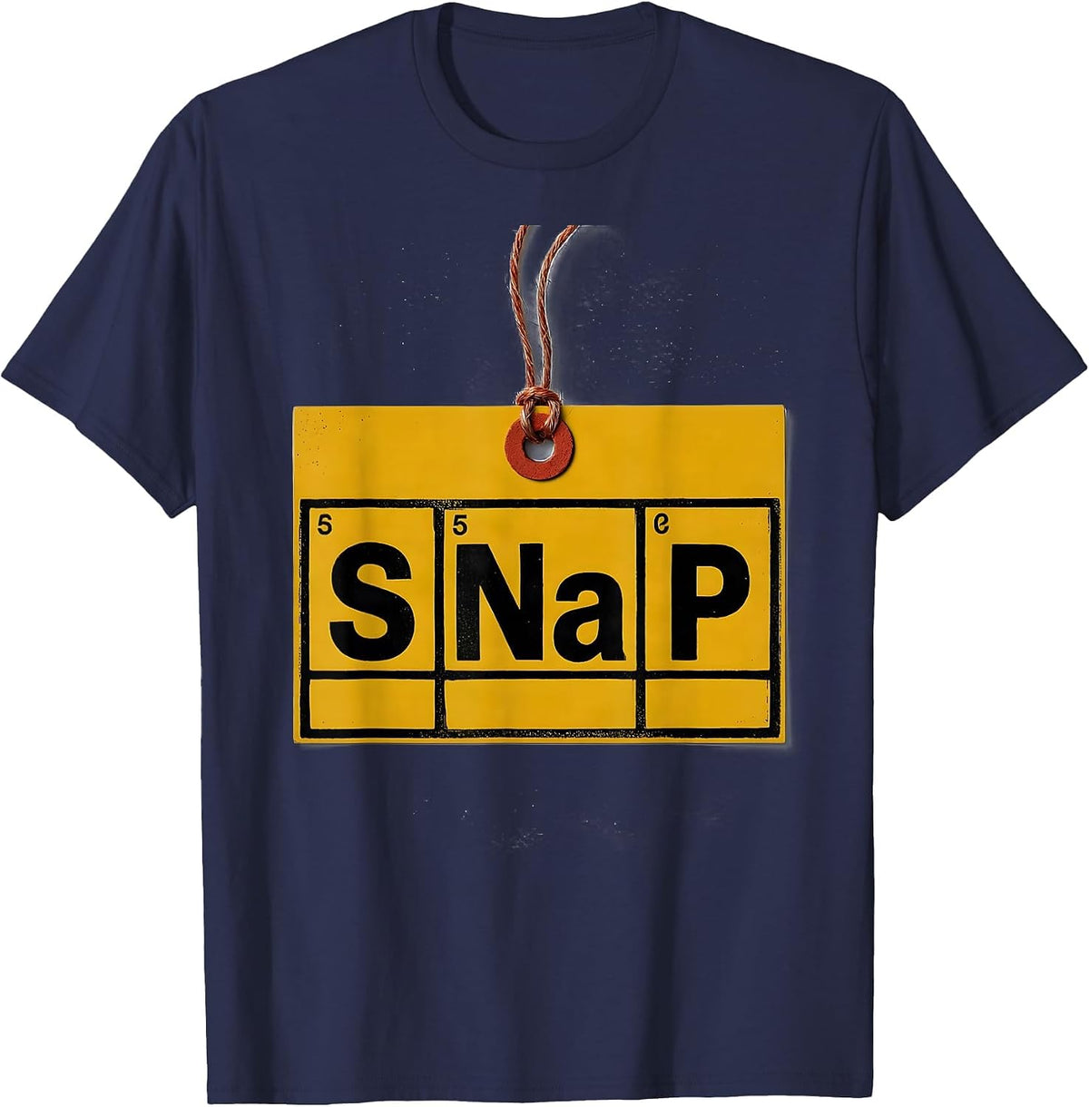 Men's SNaP Funny Chemistry Pun Science Enthusiast Gift T-Shirt - Navy Blue