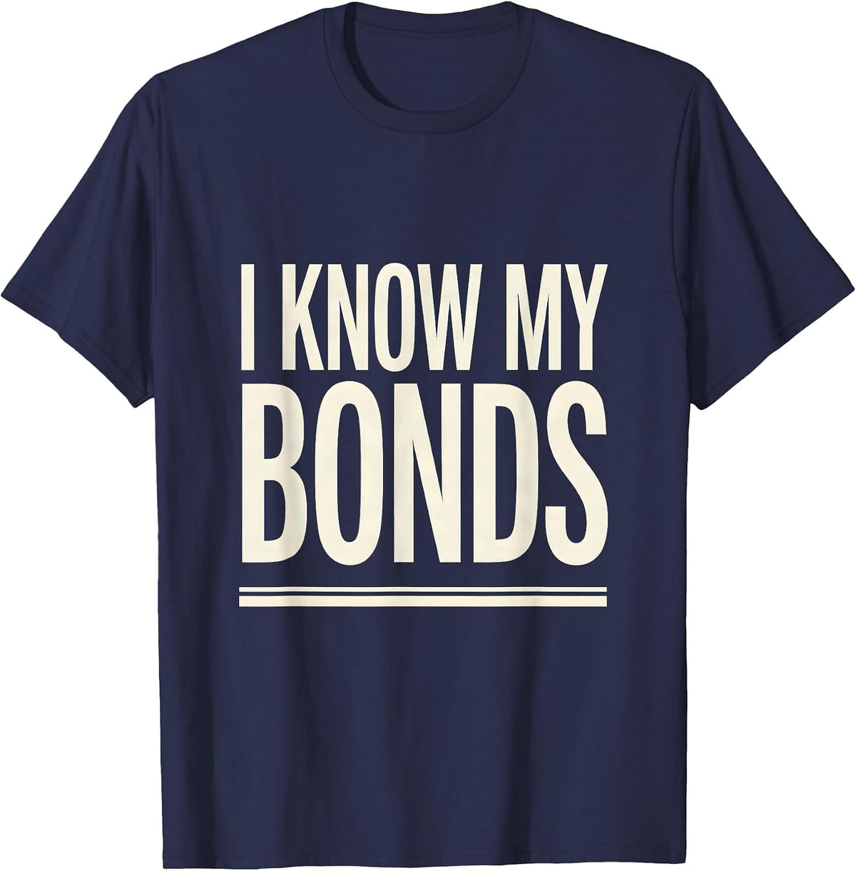 Men's I Know My Bonds Minimalist Science Humor Periodic Table T-Shirt - Navy Blue