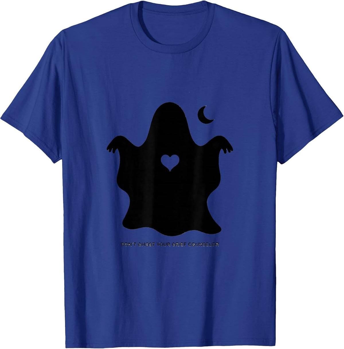 Men's Don't Ghost Your Grief Counselor Mental Health Halloween T-Shirt - Royal Blue
