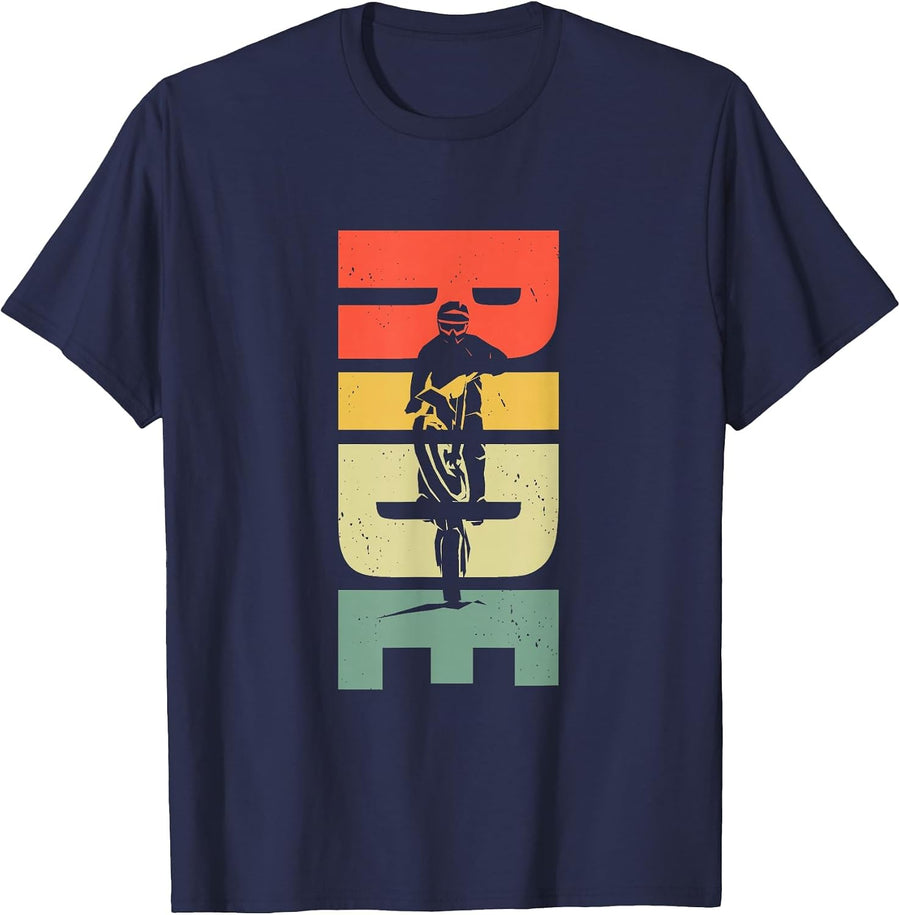 Ride Dirt Bike Motocross Apparel - Motocross Dirt Bike T-Shirt - Navy Blue