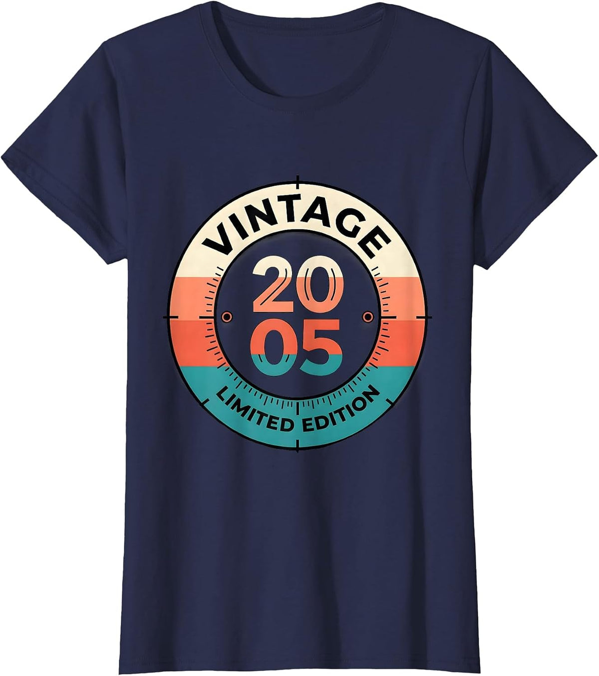 Women's Vintage 2005 Limited Edition 20th Birthday 20 Year Old Gifts T-Shirt - Navy Blue