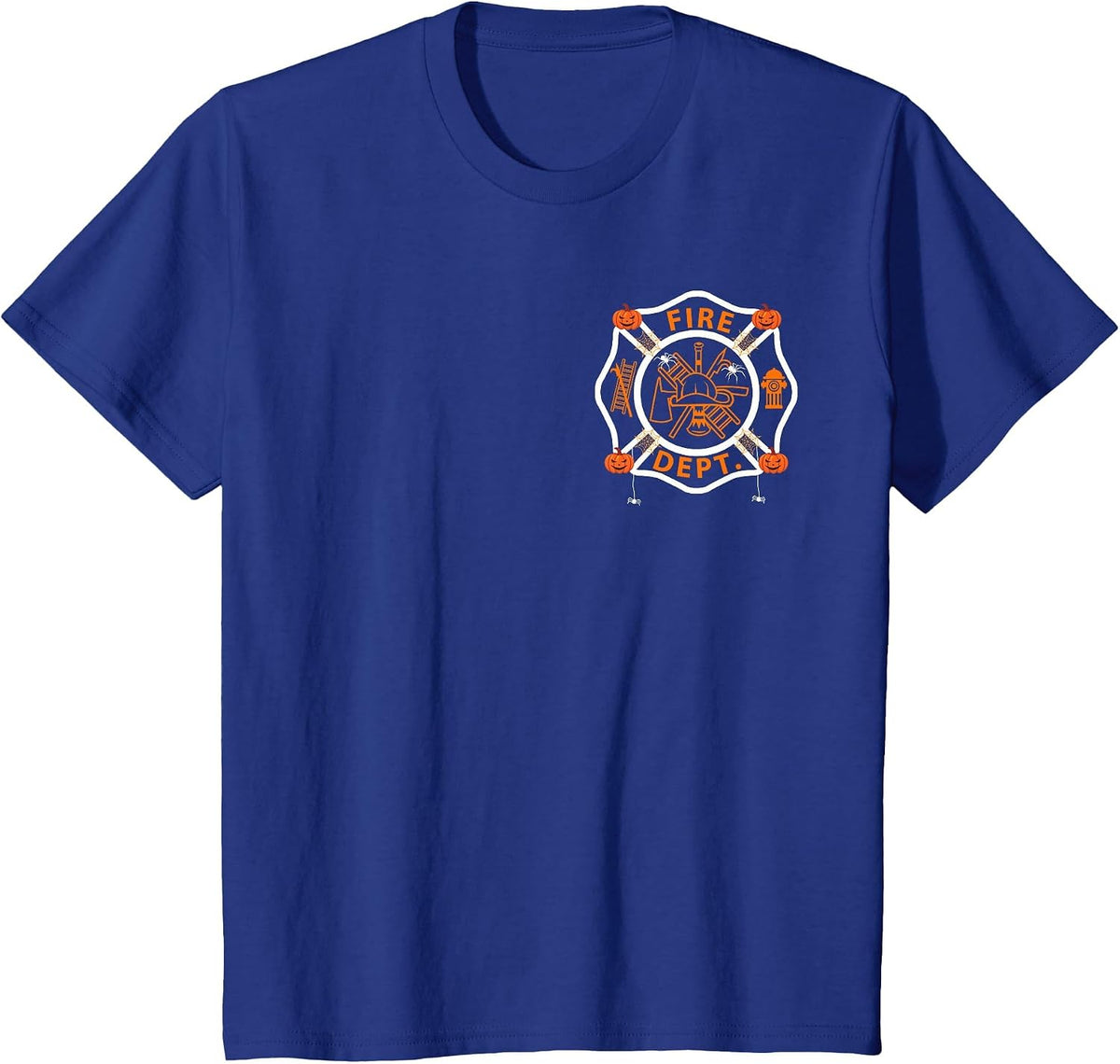 Halloween Firefighter Fireman Fire Dept Department Logo Men T-Shirt - Royal Blue