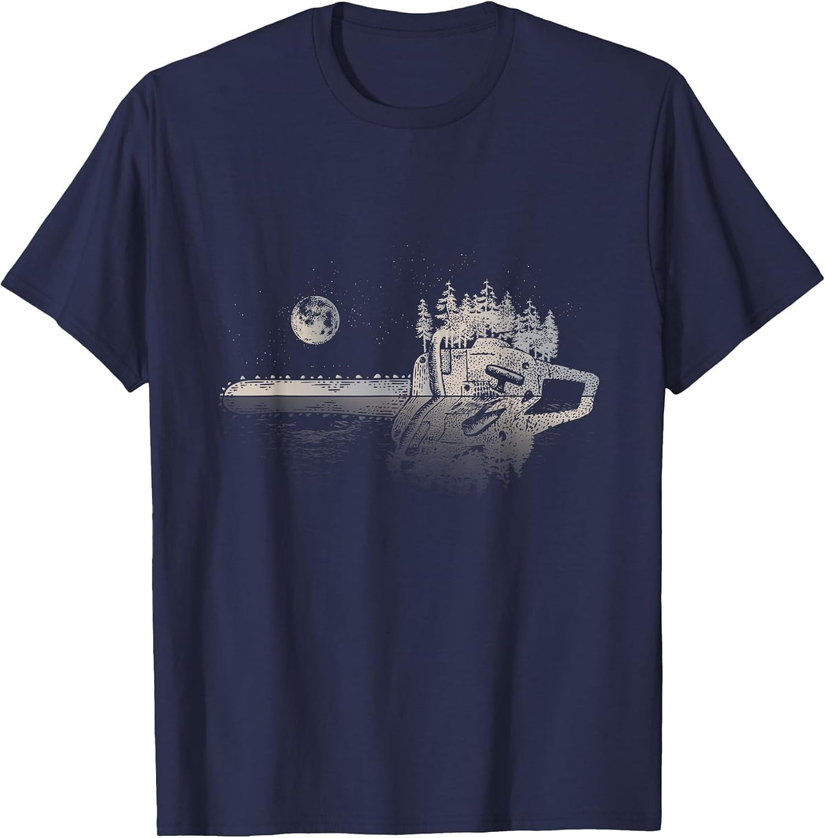Chainsaw Woodworker Men Lumberjack Arborist Chainsaw T-Shirt - Navy Blue