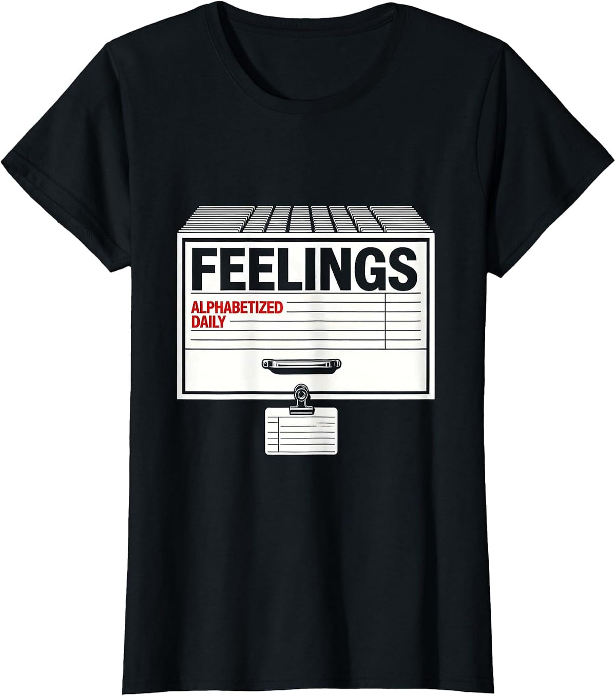 Feelings, Alphabetized Daily Groovy Retro School Counselor T-Shirt - Black
