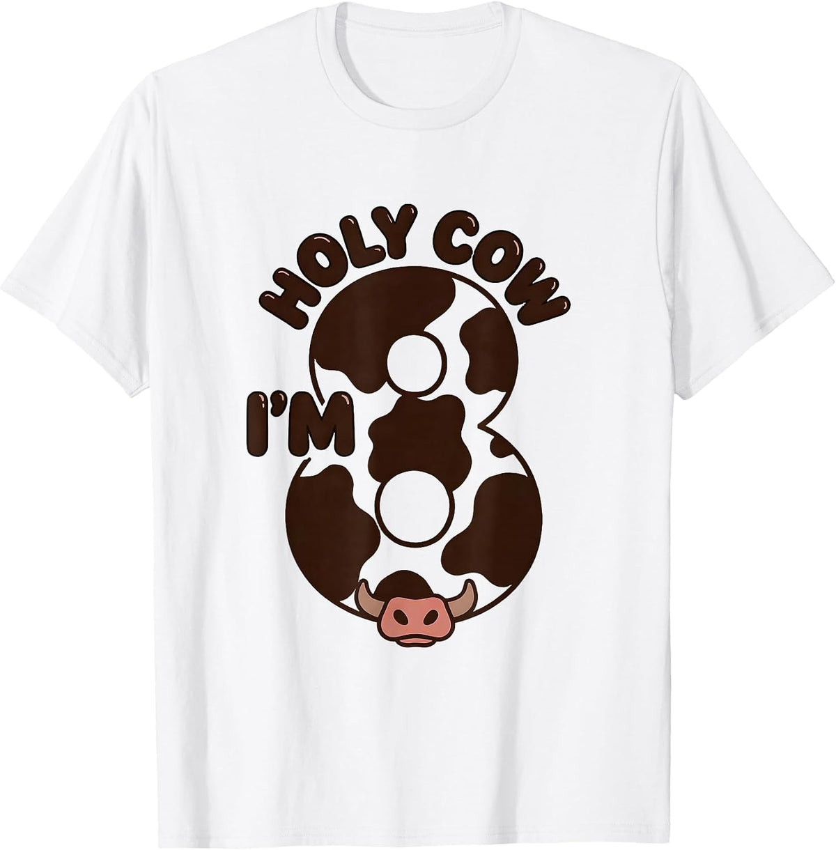 Men's Holy Cow I'm Eight Cute Highland Cow Birthday Girl Farm Mom T-Shirt - White