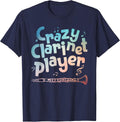 Funny Clarinet Player Art for Men Women Band Geek Jazz Music T-Shirt - Navy Blue