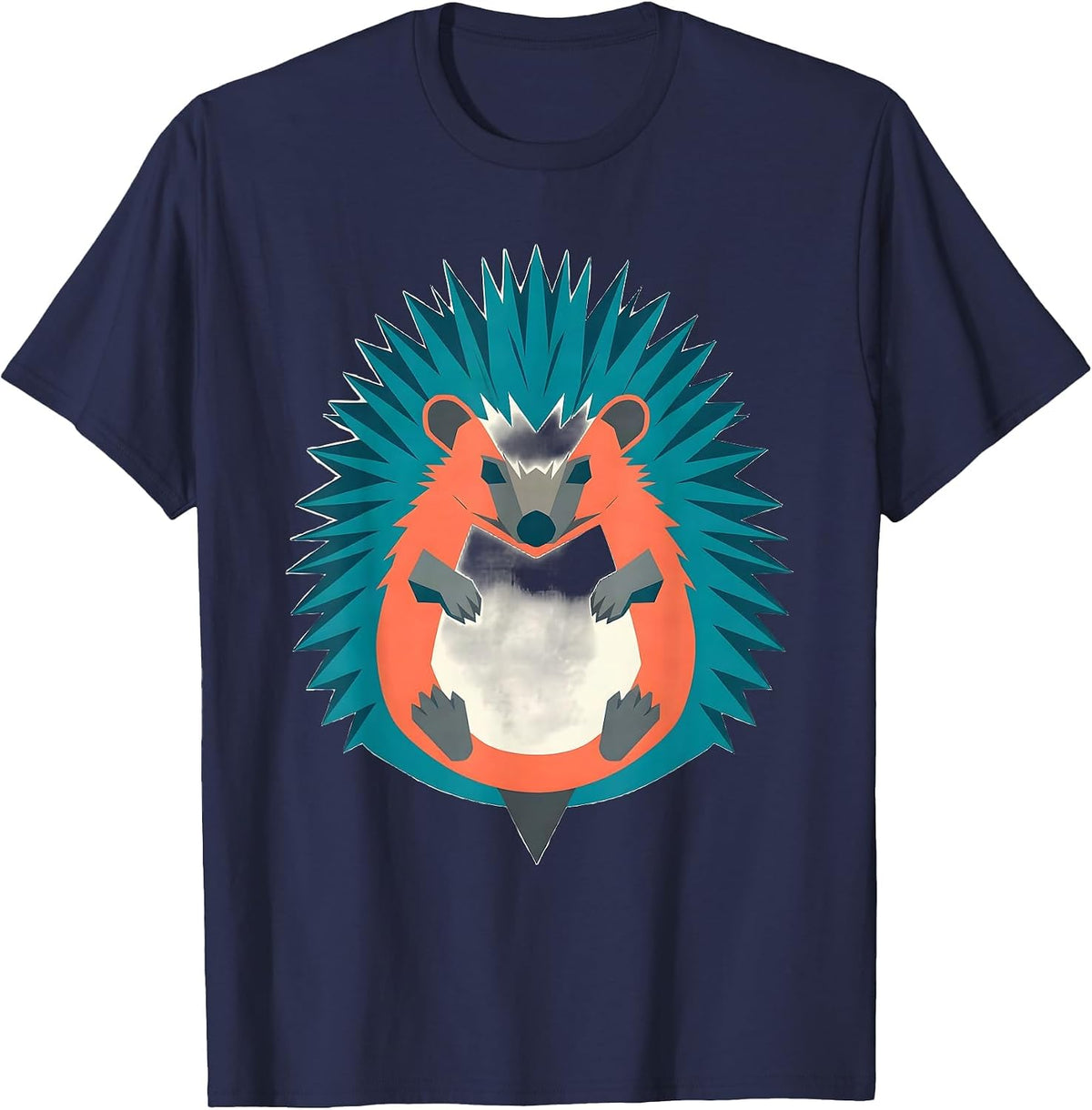 Men's Hedgehog Body Costume Funny Halloween Animal T-Shirt - Navy Blue