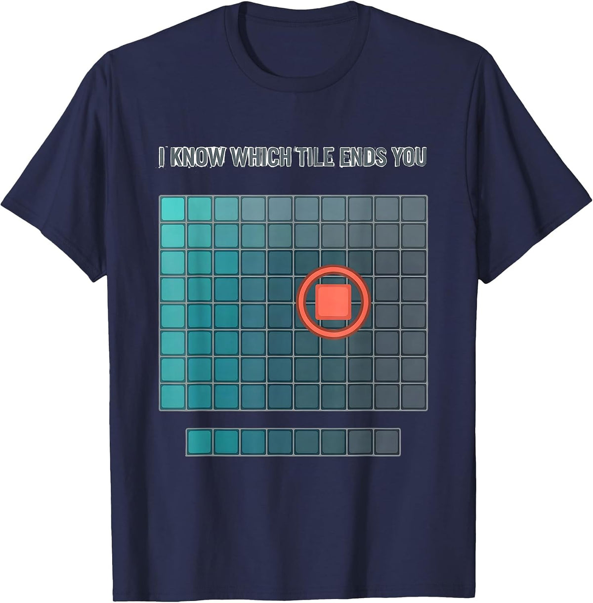 Men's I Know Which Tile Ends You Funny Periodic Table Chemistry T-Shirt - Navy Blue